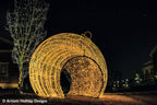 Walk thru Christmas Ornament with Gold Glittering Interior - 14.43ft