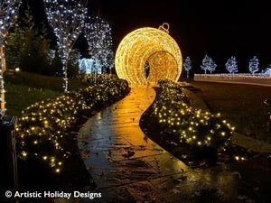 Walk thru Christmas Ornament with Gold Glittering Interior - 14.43ft
