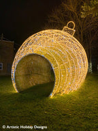 Walk thru Christmas Ornament with Gold Glittering Interior - 14.43ft