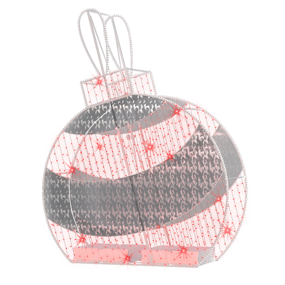 2D/3D Enchanted Red Ornament - 9.8ft