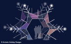 Walk Thru Snowflake Panels with Ornaments - 16.4ft