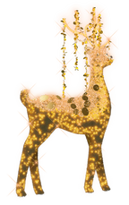 Reindeer in Gold with Gold Spangles - 9.84ft