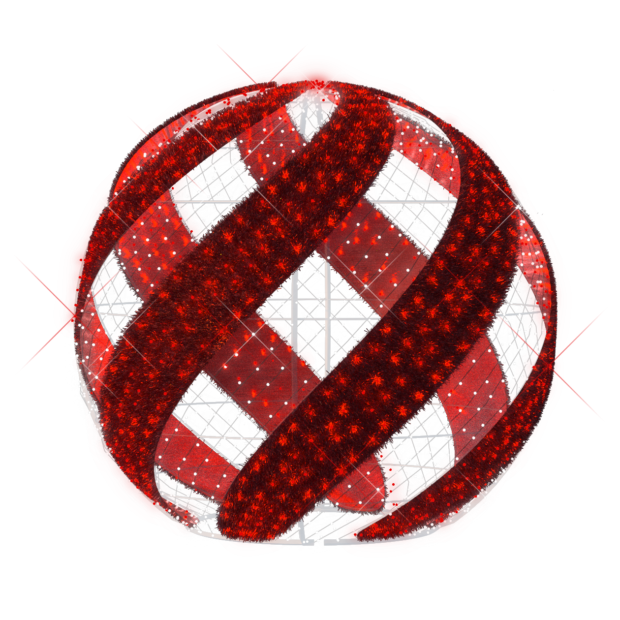 3D Red Swirl Candy - 7.05ft