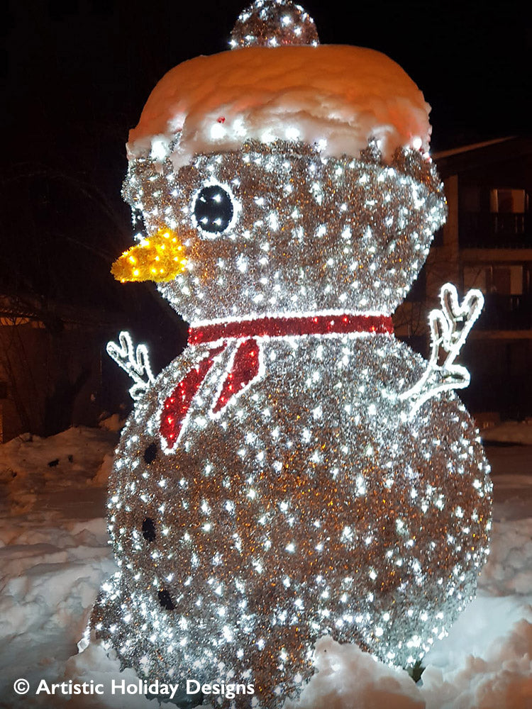 Silver 3D Snowman - 10.49ft