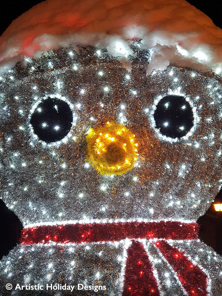 Silver 3D Snowman - 10.49ft