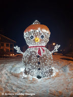 Silver 3D Snowman - 10.49ft
