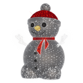 Silver 3D Snowman - 10.49ft