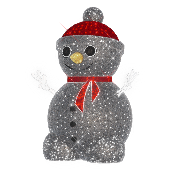 Silver 3D Snowman - 10.49ft