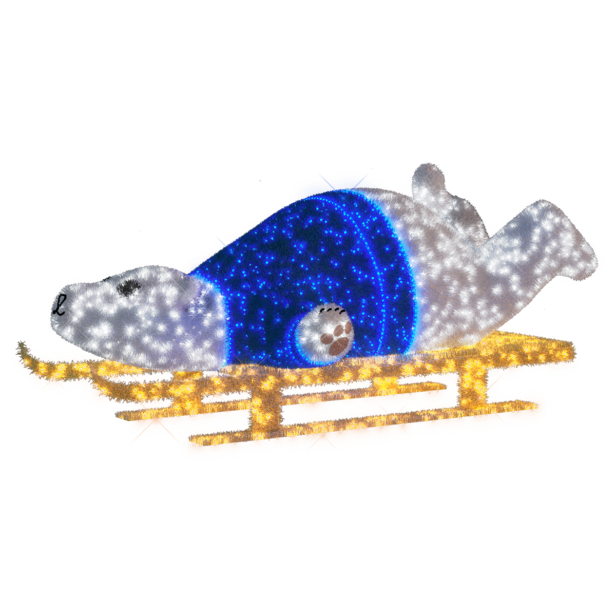 Sledding Polar Bear 4.1ft