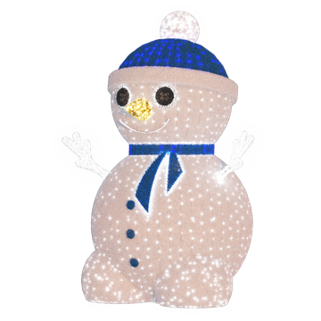 3D Snowman - Blue - 10.49ft