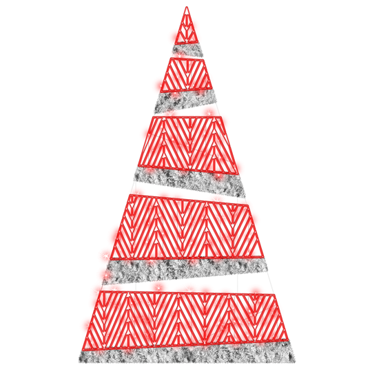 e-deco 2D Red Tree - 6.5ft