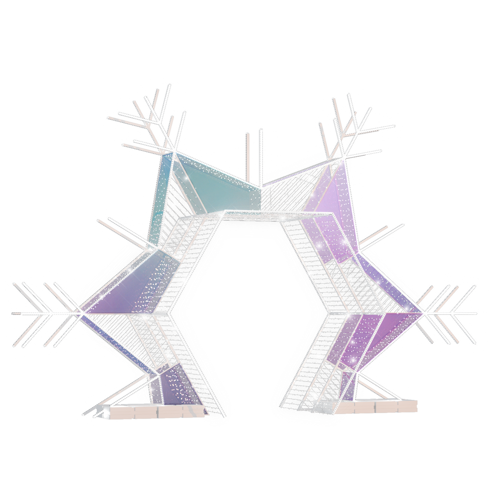 3D Walk Thru Snowflake - 15.85ft