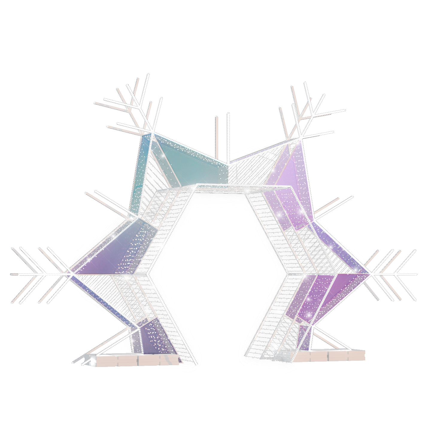 3D Walk Thru Snowflake - 15.85ft