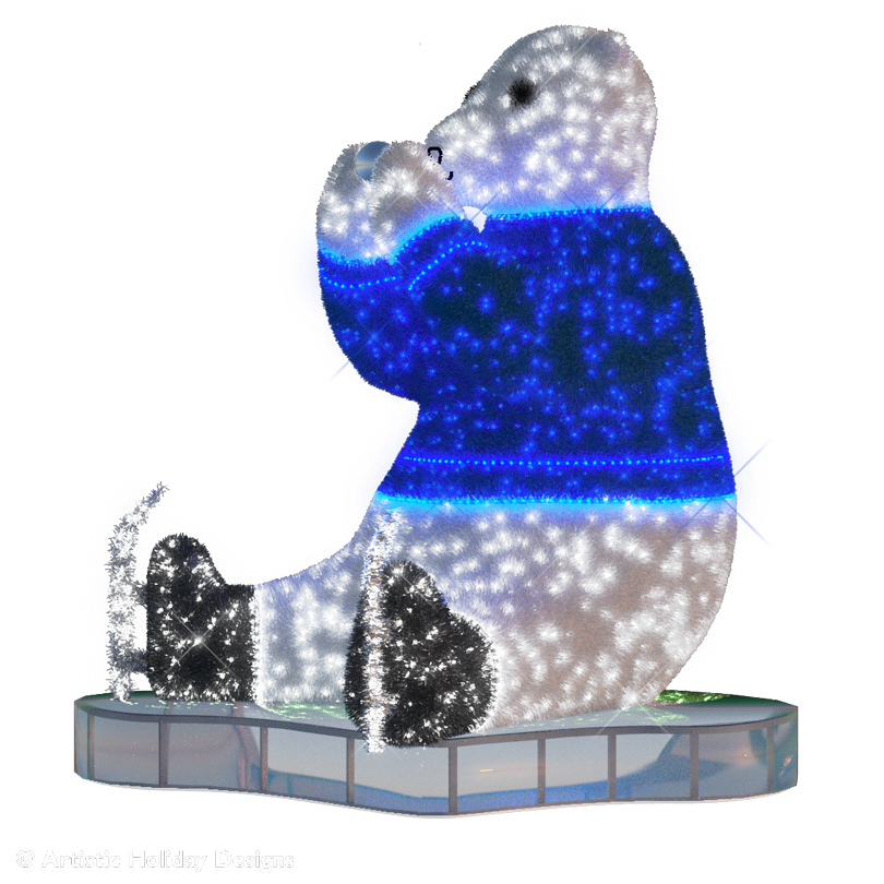 Ice Skating Polar Bear - 7.21ft