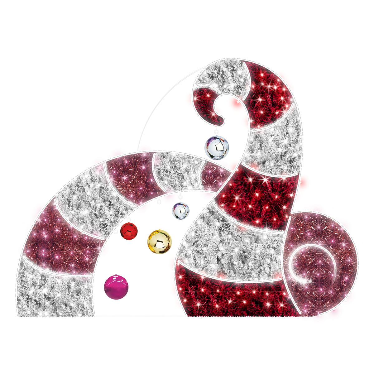 2D Red Sugar Tree - 4.9ft