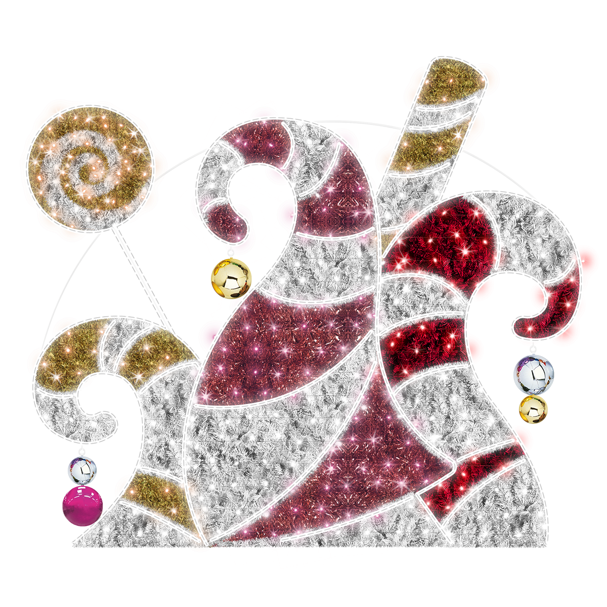 2D Sugar Trees - H 5.7ft