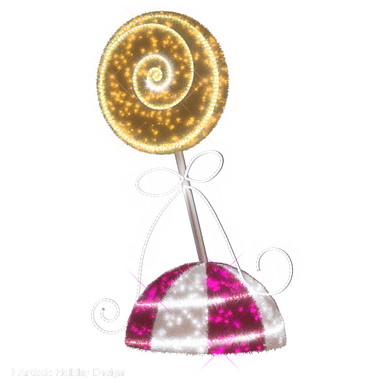 3D Yellow Lollipop - 7.5ft