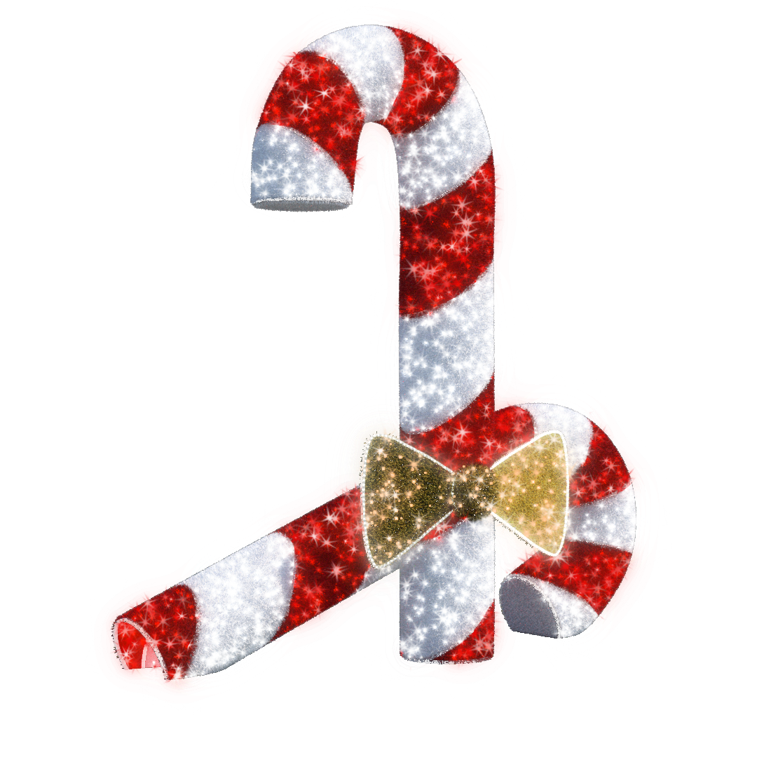 3D Candy Cane Set - 12ft