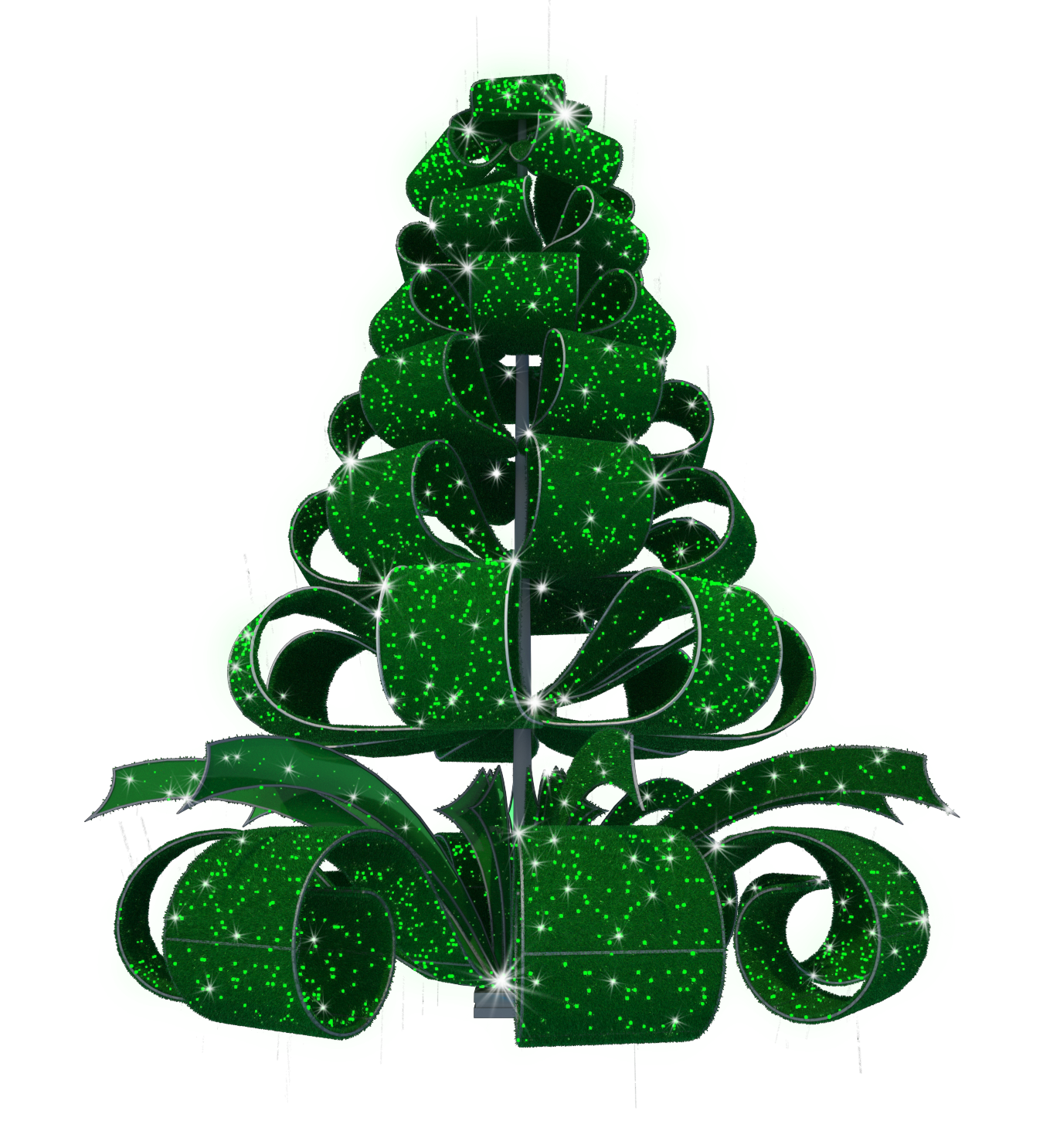 Ribbon Tree in Glittering Green - 28ft