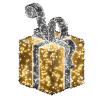 3D Small Gold Giftbox - 3.7ft - artistic-holiday-designs