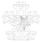 2D/3D Enchanted Pure White Snowflake - artistic-holiday-designs