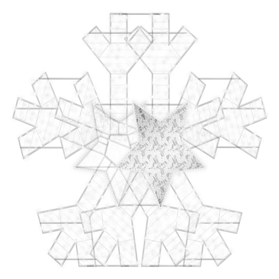 2D/3D Enchanted Pure White Snowflake - artistic-holiday-designs