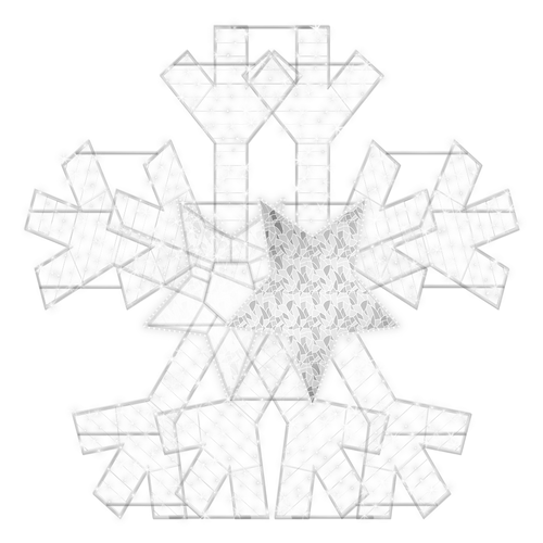 2D/3D Enchanted Pure White Snowflake - artistic-holiday-designs