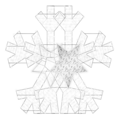 2D/3D Enchanted Pure White Snowflake - artistic-holiday-designs