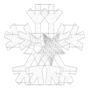 2D/3D Enchanted Pure White Snowflake - artistic-holiday-designs