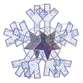 2D/3D Enchanted Blue Snowflake - 9.8ft - artistic-holiday-designs