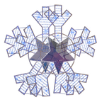 2D/3D Enchanted Blue Snowflake - 9.8ft - artistic-holiday-designs