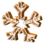 Majestic Gold Snowflake - 6.5ft - artistic-holiday-designs