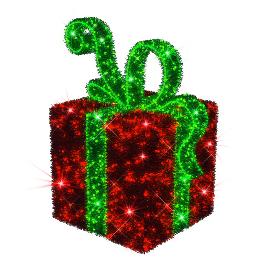 3D Small Red Giftbox - 3.7ft