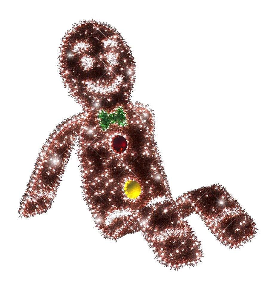 3D Sitting Gingerbread - 6.56ft