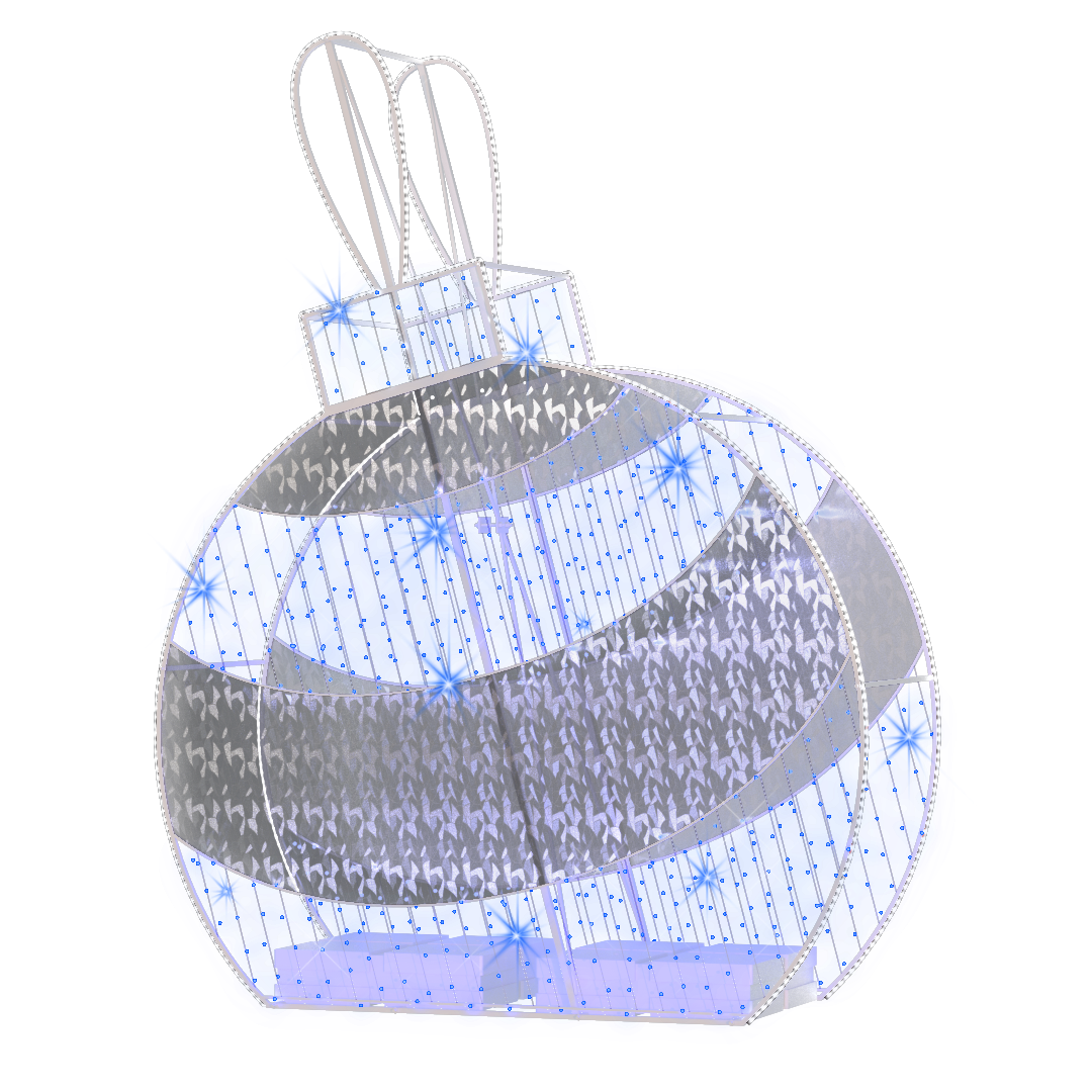 2D/3D Enchanted Blue Ornament - 9.8ft